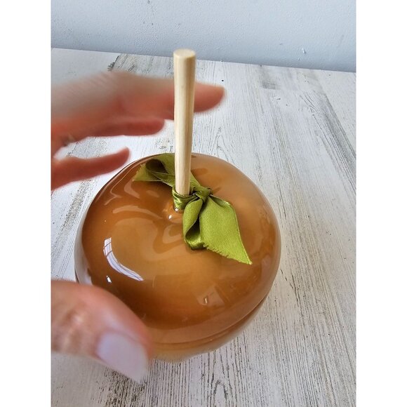 Hallmark ceramic caramel apple Halloween decor unique lifelike realistic vintage - Picture 5 of 7